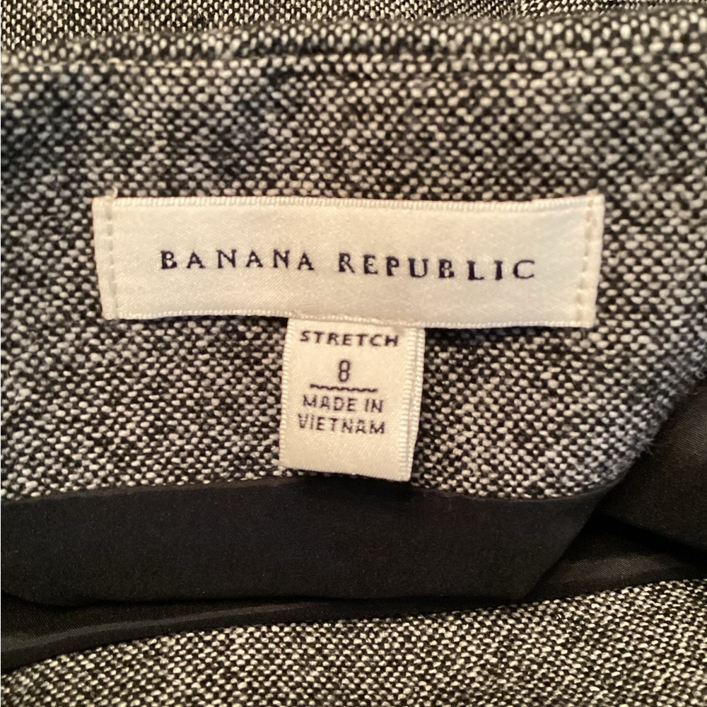 Banana Republic Gray Women's Skirt, gathered wrap look & tie,kick pleat,lined, 8 - Picture 10 of 11